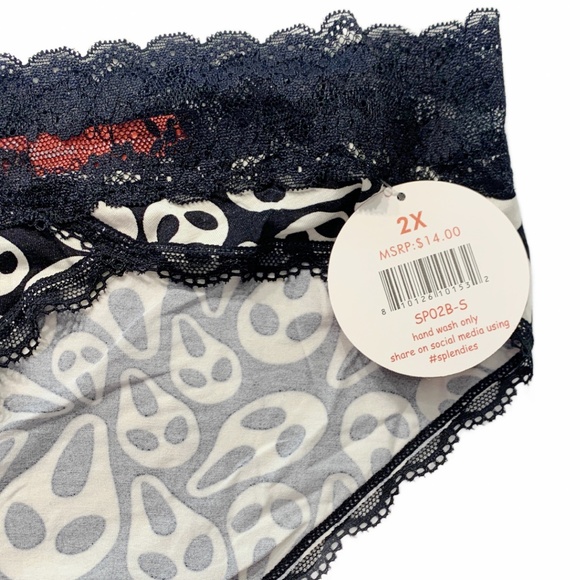 SOLD - Ghost Face Scream Bikini Panties Lace Halloween Lingerie Underwear New - Picture 7 of 10